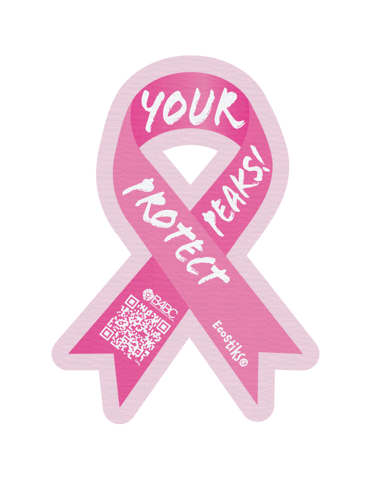 2" x 3" Custom Breast Cancer Awareness EcoStiks® Sticker Patches