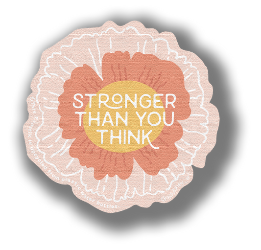 3" x 3" Stronger Than You Think EcoStiks® Sticker Patches - Retail