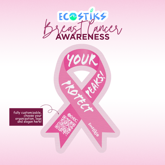2" x 3" Custom Breast Cancer Awareness EcoStiks® Sticker Patches