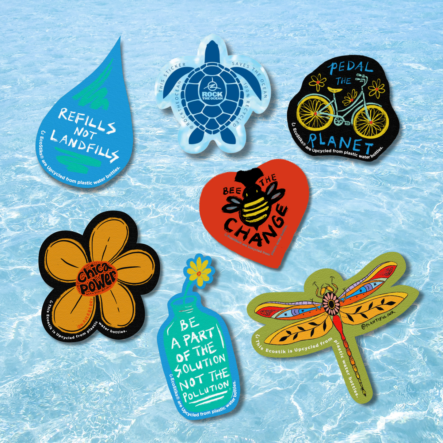 2" x 2" Custom Shape EcoStiks® Sticker Patches