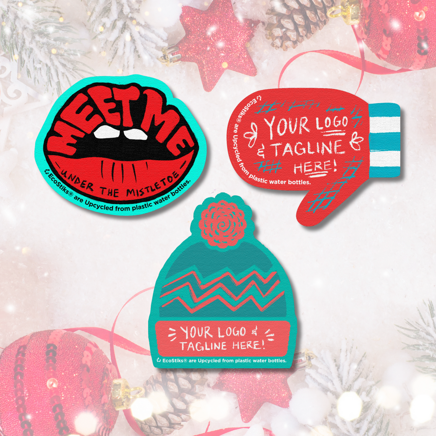 2.5" x 2.5" Custom Shape EcoStiks® Sticker Patches