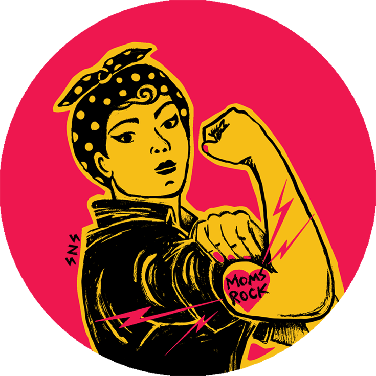3" x 3" Mama's Rock EcoStiks® Sticker Patches