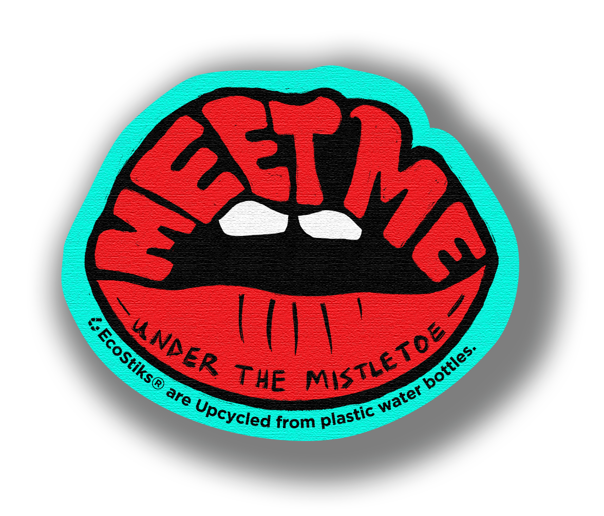 3" x 3" Meet Me Under the Mistletoe EcoStiks Patches