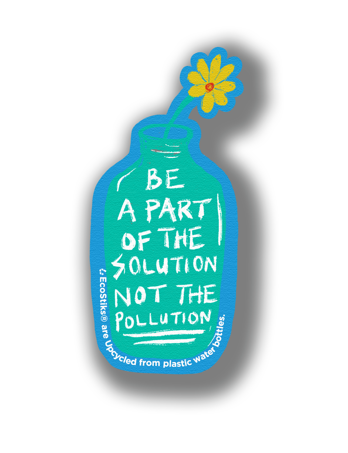 3" x 2" Part of The Solution Water Bottle EcoStiks® Sticker Patches