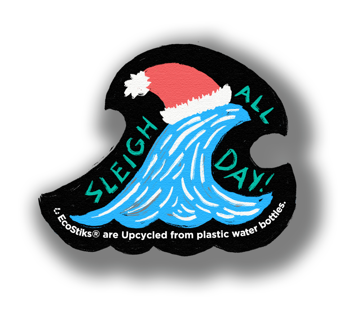 3" x 3" Sleigh All Day Wave EcoStiks Patches