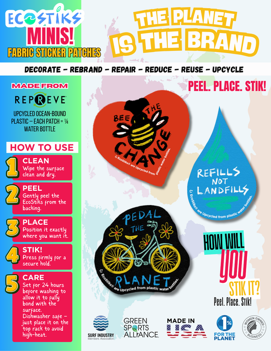 NEW - The Planet Is the Brand EcoStiks® Minis Sticker Patches