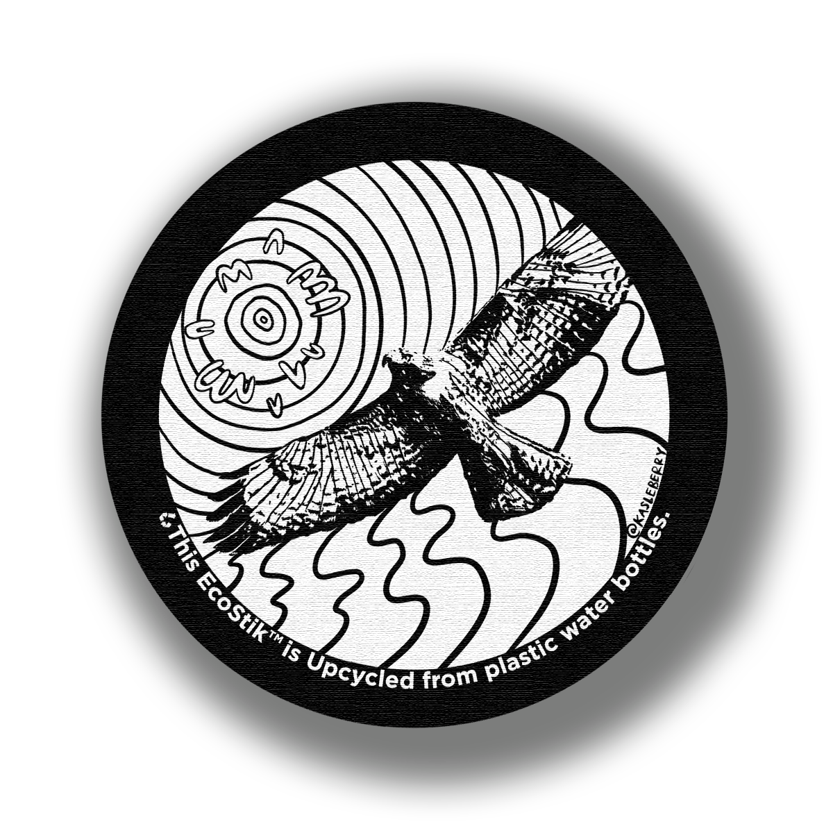 3" x 3" Hawk Coloring EcoStiks Patches - Bulk