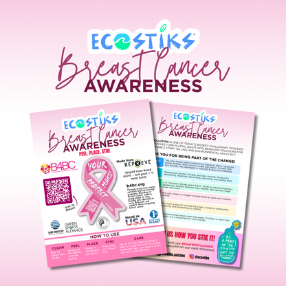 2" x 3" Custom Breast Cancer Awareness EcoStiks® Sticker Patches