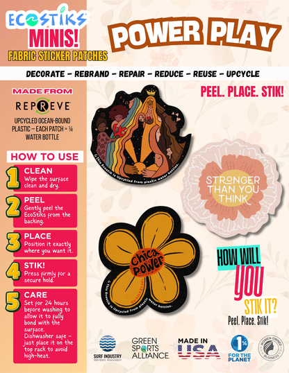 NEW - Power Play EcoStiks® Minis Sticker Patches