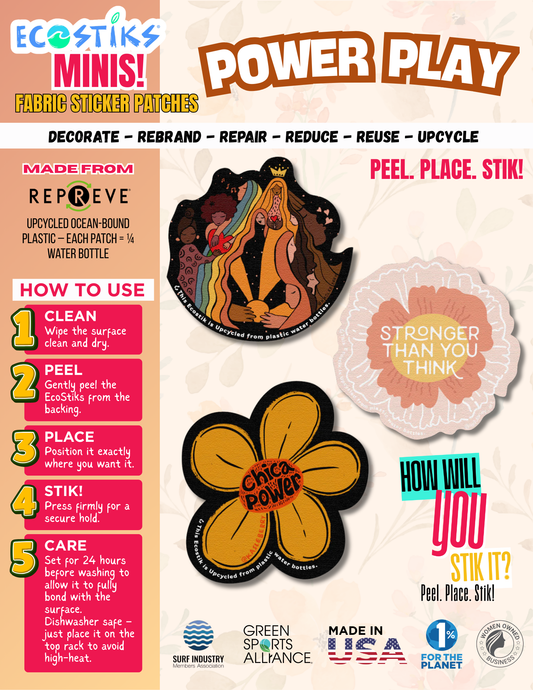 NEW - Power Play EcoStiks® Minis Sticker Patches