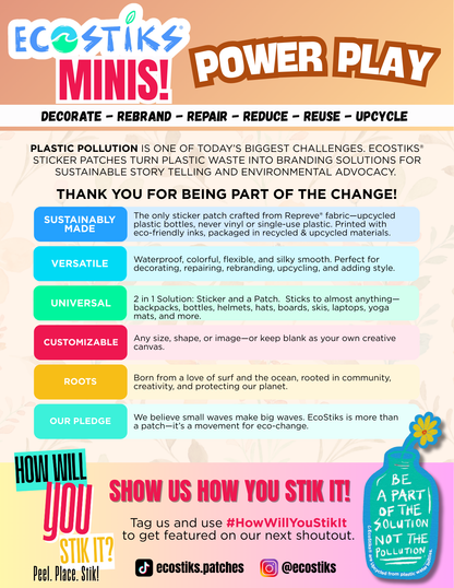 NEW - Power Play EcoStiks® Minis Sticker Patches