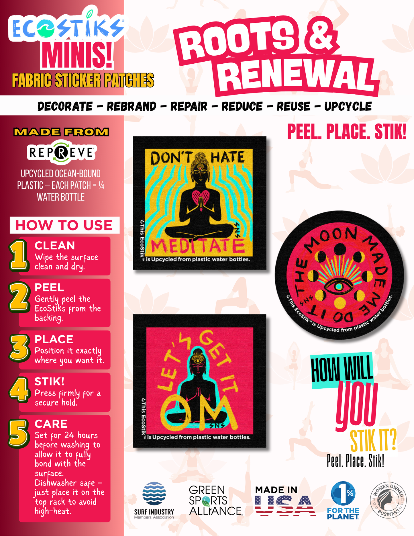 NEW - Roots & Renewal EcoStiks® Minis Sticker Patches