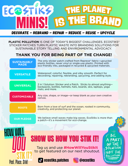 NEW - The Planet Is the Brand EcoStiks® Minis Sticker Patches